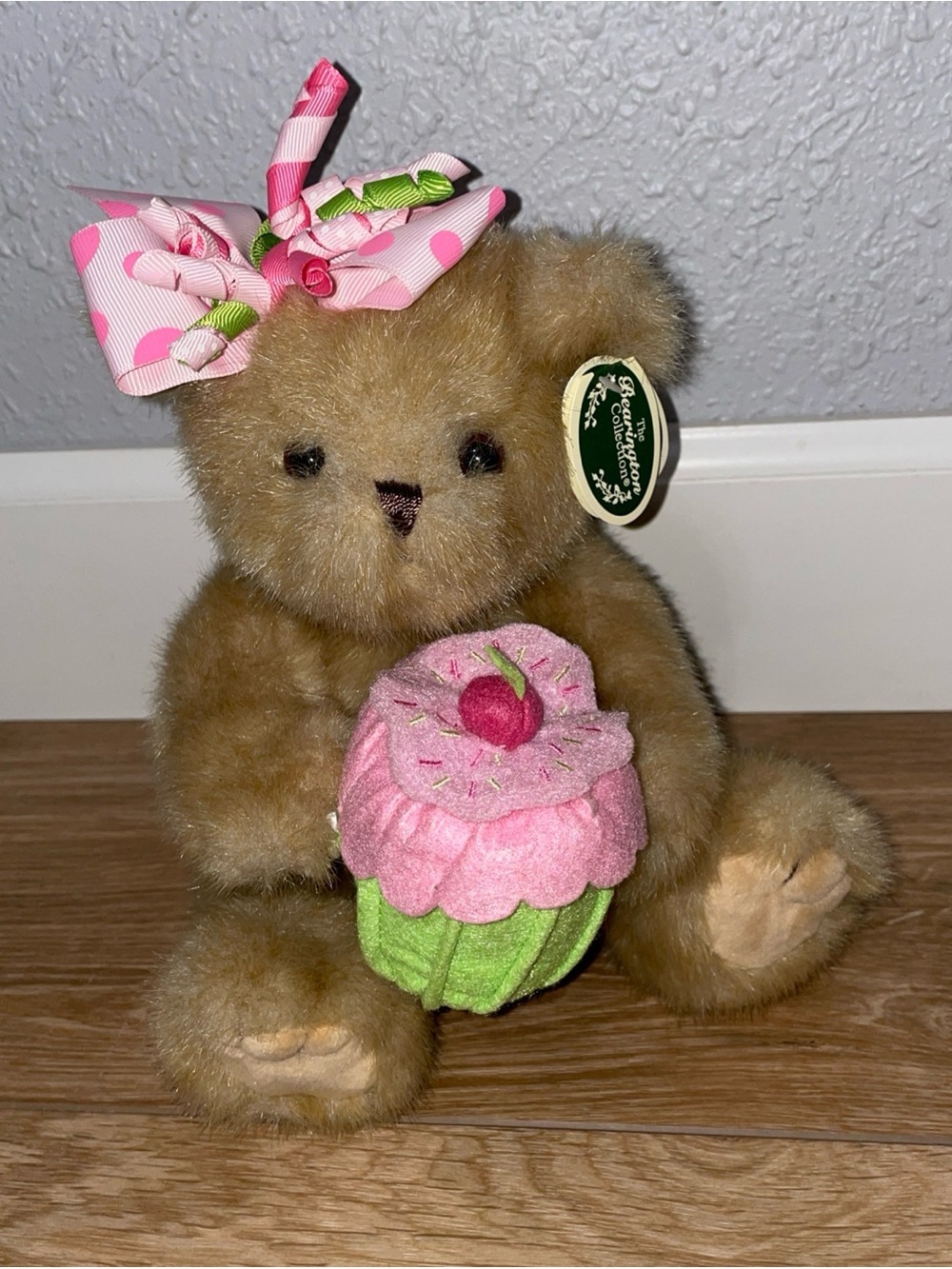 The Bearington Collection Casey Cupcake Bear 11”